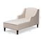 Baxton Studio Leonie Beige Upholstered Wenge Brown Finished Chaise Lounge 157-9703 - alternate 9